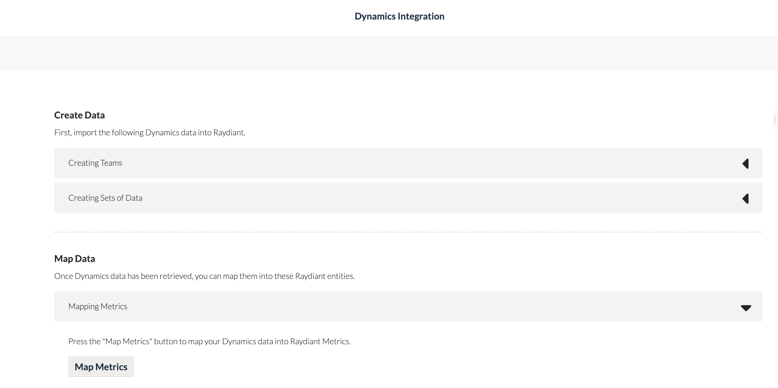 Map Data - Mapping Metrics (Raydiant Engage)